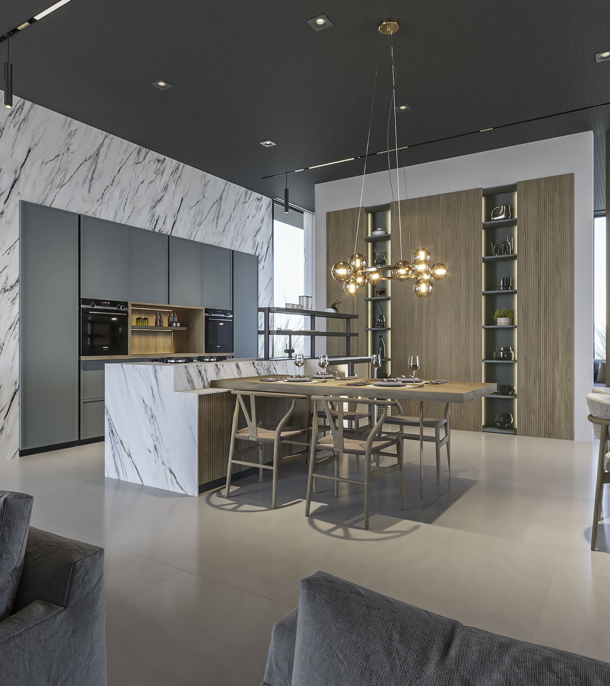 Contemporary Kitchen Furniture Space